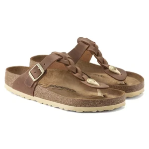 Sandalia Birkenstock Gizeh 1021355 trenzada de coñac ancho normal - Imagen 1 de 6