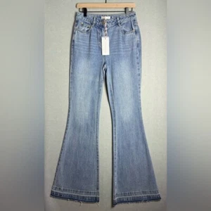 LoveShackFancy Kala Flare Jeans Boho 70’s Montauk Blue Rodeo Festival Women’s 26 - Picture 1 of 14