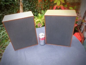 Pair of RANK Organisation Book Shelf Speakers Model A1007 - Listen to Video - Picture 1 of 16