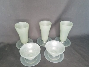 5 Vintage Tupperware Parfait dessert Cups smoky grey - Picture 1 of 7
