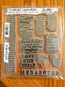 TIM HOLTZ, STAMPERS ANNOYMOUS, CLING RUBBER STAMP SETS, PRE-OWNED