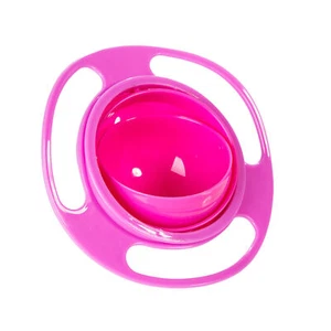 Baby Feeding Bowl x 2 Spill Proof Toddlers Child 360 Rotating Non Spill Cup Dish - Picture 1 of 12