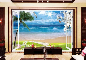 Leisure Island Holiday 3D Full Wall Mural Photo Wallpaper Print Home Kids Decor - Picture 1 of 8