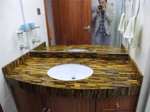 24"x36" Luxurious Tiger Eye Counter Slab Furniture Random Stone Modern Arts Deco - Picture 1 of 8