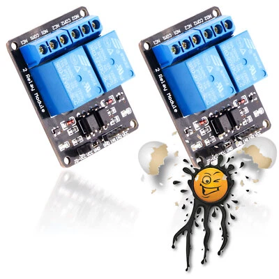 Arduino 2 Kanal Channel Relais Modul 5V 12V Optokoppler Trigger ESP8266 - Bild 1 von 3