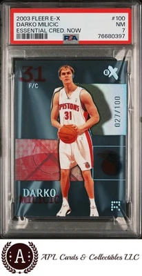 Fleer E-X #100 Darko Milicic Essential Cred Now 2003/100 PSA 7 Foto 1 de 2
