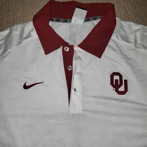Nike OU OKLAHOMA SOONERS Dri-fit Béisbol Blanco Polo Talla XL NUEVO SIN ETIQUETAS - Imagen 1 de 10