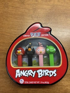 Angry Birds Pez Candy Dispenser Red Pinky Pig Tin Collectors Set NIB Limited Ed - Picture 1 of 17