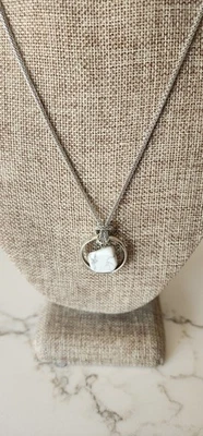 Artisan Stainless White Howlite Round Handmade 16" - 19" Necklace Original 🪴 - Image 1 of 4