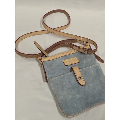 Dooney & Bourke Small Crossbody Light Blue Suede bag purse - Image 1 of 4