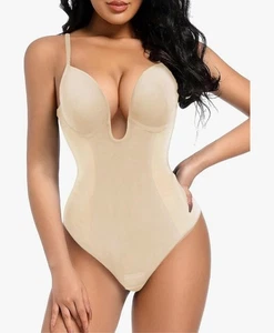 NWOT Decorus Women's Low Back Shapewear Tummy Control Deep V Neck Thong Size M - Picture 1 of 5