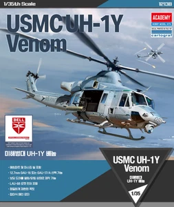Academy 1/35 USMC UH-1Y Venom Helicopter #12138 Plastikmodellbausatz Brandneu - Bild 1 von 11