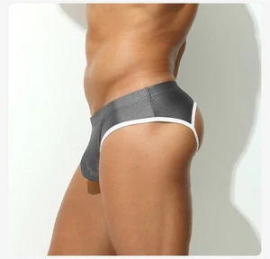 Herren hinten offen sexy Ausbuchtung Beutel Slip Tanga Höschen niedrige Taille Komfort Unterwäsche - Bild 1 von 13