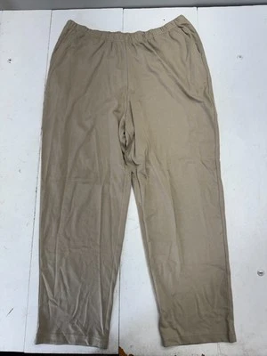 Pantalones deportivos Blair beige cintura elástica con bolsillos para mujer talla 2Xl Foto 1 de 4