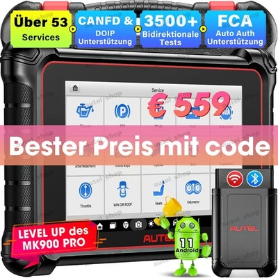 Autel MaxiCOM MK900BT PRO OBD2 Diagnosegerät KFZ Bidirektionaler Alle System DE - Bild 1 von 4