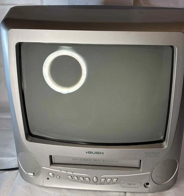 Bush BTV180TSIL/VA 14” CRT VHS Combi Video TV - No Remote - READ - Image 1 of 4