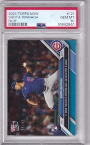 Topps Now MLB 2024 No. No. 121 Shota Imanga Rookie Blue 31/49 PSA 10 GEM MINT - Bild 1 von 2