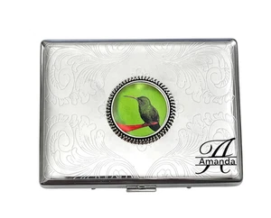 CUSTODIA PORTASIGARETTE COLIBRÌ IN ACCIAIO INOX MONOGRAMMA INCISO LASER GRATUITO - Foto 1 di 3