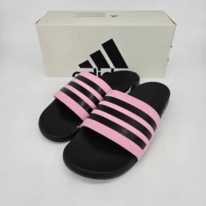New adidas Adilette Comfort Slides True Pink Core Black Men's Sandal JH6606 - Picture 1 of 7