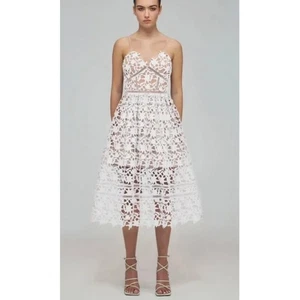 RoseLANI | Midikleid weiß Spitze Azaelea Guipure Spitze | Small - Bild 1 von 7