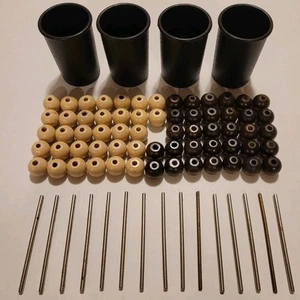 SCORE FOUR 1968 Game Replacement Parts 15 Pins, 64 Wooden Beads, & 4 Cups - Picture 1 of 1