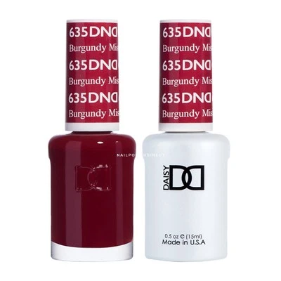 DND Daisy Duo Gel & Nail Polish Set - Burgandy Mist 635 - 2 x 15ml