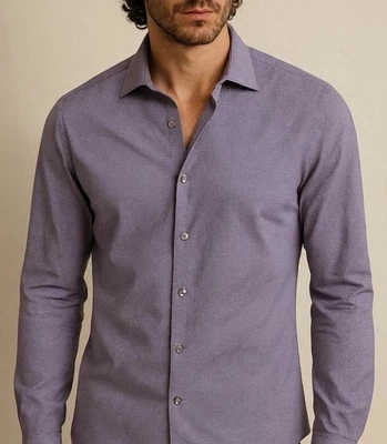 John Varvatos Purple Slim Fit Button Down Shirt  - Image 1 of 4