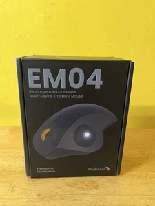 ProtoArc Wireless EM04 PC Ergonomic Bluetooth Trackball Mouse - Picture 1 of 12