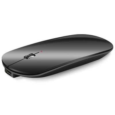 Bluetooth Mouse Slim Mini Portable Flat Travel Wireless Mouse Rechargeable t ... - Image 1 of 4
