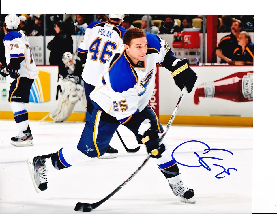ST. LOUIS BLUES CHRIS STEWART FIRMADO PREJUEGO 8X10 Foto 1 de 1