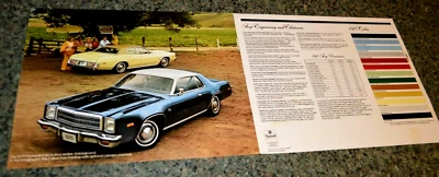 Plymouth Fury 1978 con opción de color distribuidor original anuncio impreso 78 Foto 1 de 3