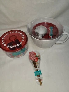 Juego de 14 tazones de bateo para mujer Pioneer CheerfulRose, Mazie CTR, reposacuchara y espátula - Imagen 1 de 12