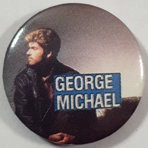 1980's George Michael Pop Artist Music Band Plastic/Tin Badge 25mm Dia. - Picture 1 of 2