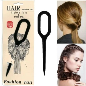 Damen Mädchen Haarstyling Mode Schwanz Zopf Pin Pferdeschwanz Topsy Zopf Frisur - Bild 1 von 11