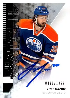 Luke Gazdic - Signed 2013-14 SP Authentic Future Watch /999 Rookie Card #212 - Image 1 of 2