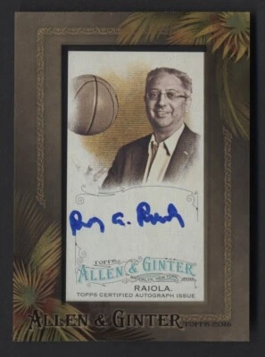 2016 Topps Allen & Ginter Robert Raiola Auto Sports Tax Man Autograph Card - Image 1 of 2