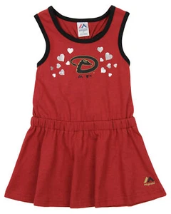 Majestic MLB Girls Toddler Arizona Diamondbacks Criss Cross Tank Dress, Red - Picture 1 of 5