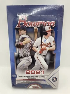 2021 Bowman Baseball Factory Sealed Hobby Box 24 Packs - Brand New - Picture 1 of 6