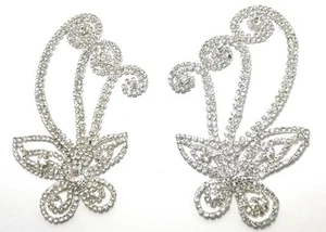 1 Rhinestone Application cm 9.7x10.1 Crystal-Silver Pair Art. A1620 - Picture 1 of 2