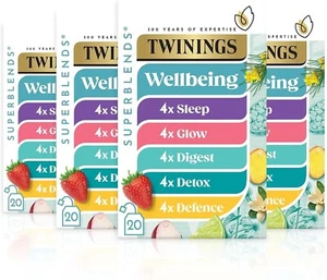 Twinings Superblends Wellbeing Collection Individually Wrapped Herbal Tea Bags - Picture 1 of 9