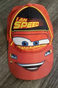 SELTENE Disney/Pixar Lightning McQueen I Am Speed Kleinkind Mütze, rot, mit Gesicht - Bild 1 von 3