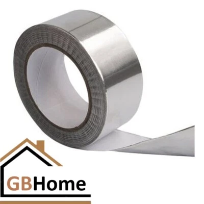 Aluminium Foil Tape 48mm x 45m Large Big Roll Self Adhesive 50 Micron - Image 1 of 2