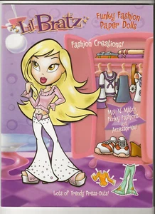 Unused Lil' Bratz Funky Fashion Paper Dolls Book Fashion Creations! - Picture 1 of 2