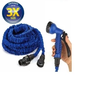 TUBO POMPA ACQUA 45 METRI + PISTOLA INNAFFIARE ESTENSIBILE GIARDINO MAGIC HOSE - Picture 1 of 10