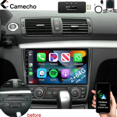 CAMECHO DAB+ Für BMW 1er E81 E82 E87 E88 2004-2011 Android 15 Autoradio Carplay + Kamera