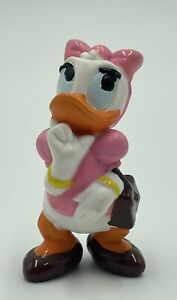 Vintage Daisy Duck PVC Figure Disney Applause Cake Topper Pink Dress Purse 