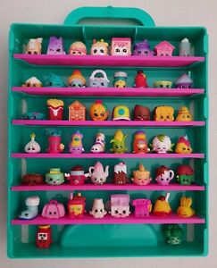 Shopkins Bulk Lot of 50 from Seasons 1-6 & Exclusives in Teal Collector's Case 