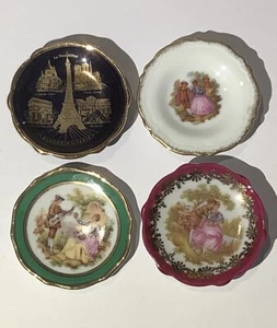 Plato prendedor vintage de porcelana Limoges Francia ~5,2 cm elección de 4 - Imagen 1 de 8