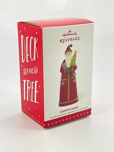 2015 Hallmark Keepsake Christmas Tree Ornament Country Santa Holiday 4.5" x 2" - Picture 1 of 11