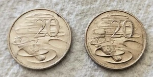 1998 Australian 20 cent platypus coins very sought after year - Picture 1 of 2